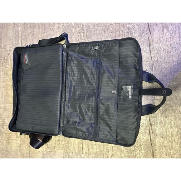 Tumi Alpha Black Ballistic Nylon Expandable Laptop Briefcase Bag - Picture 8 of 12